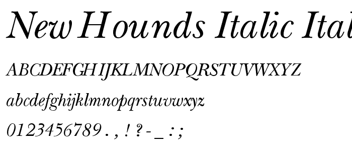 New Hounds Italic Italic font